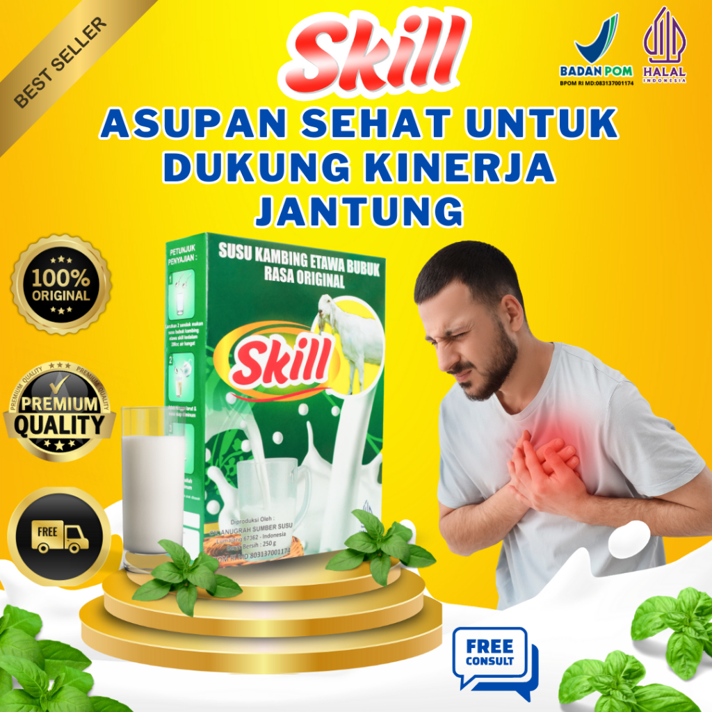 Susu Kambing Etawa Skill Susu Kesehatan Bubuk Original 250 g Membantu Menjaga Kesehatan Tubuh