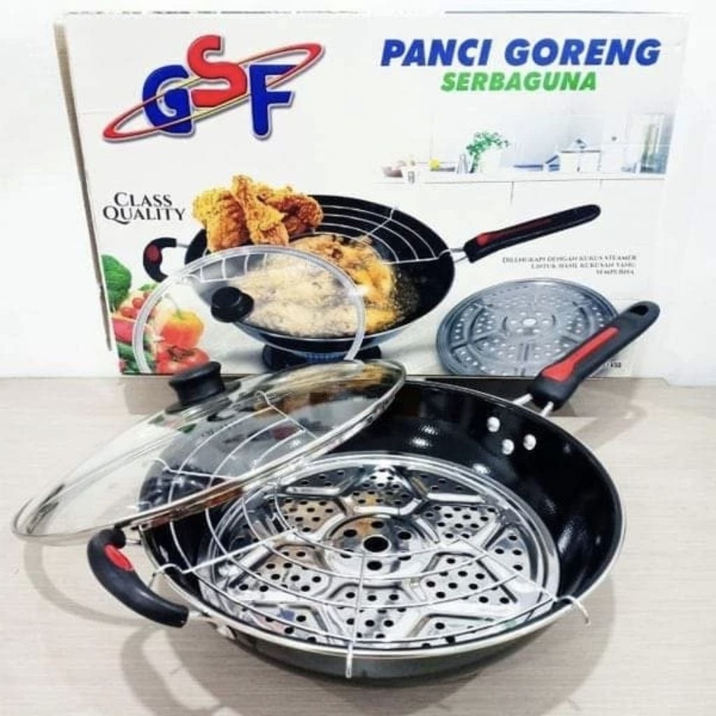Panci Set GSF Enamel Kukus Goreng