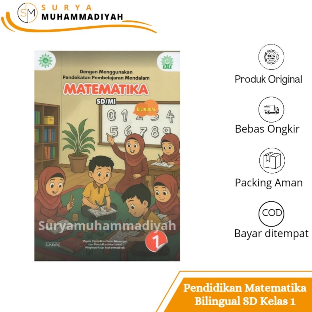 Buku Matematika Bilingual SD Muhammadiyah Kelas 1 2 3 4 5 6 Kurikulum Merdeka