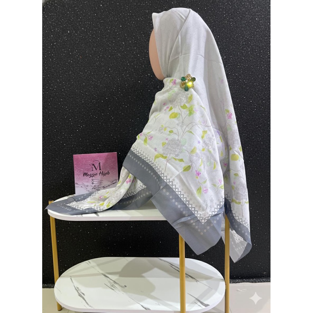 Hijab Voal Premium printing lasercut Motif Syar’i Jumbo 150×150