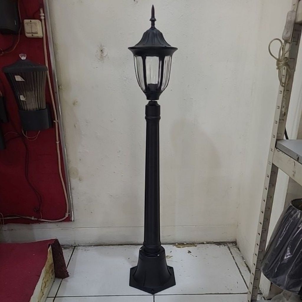 Lampu Taman Tiang Klasik Outdoor Waterproof 105cm - Lampu Pilar Minimalis Vintage - Lampu Hias Jalan