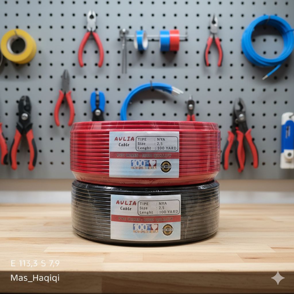 Aulia Kabel listrik kawat tembaga campuran tunggal / kabel instalasi listrik serbaguna, kabel tembag