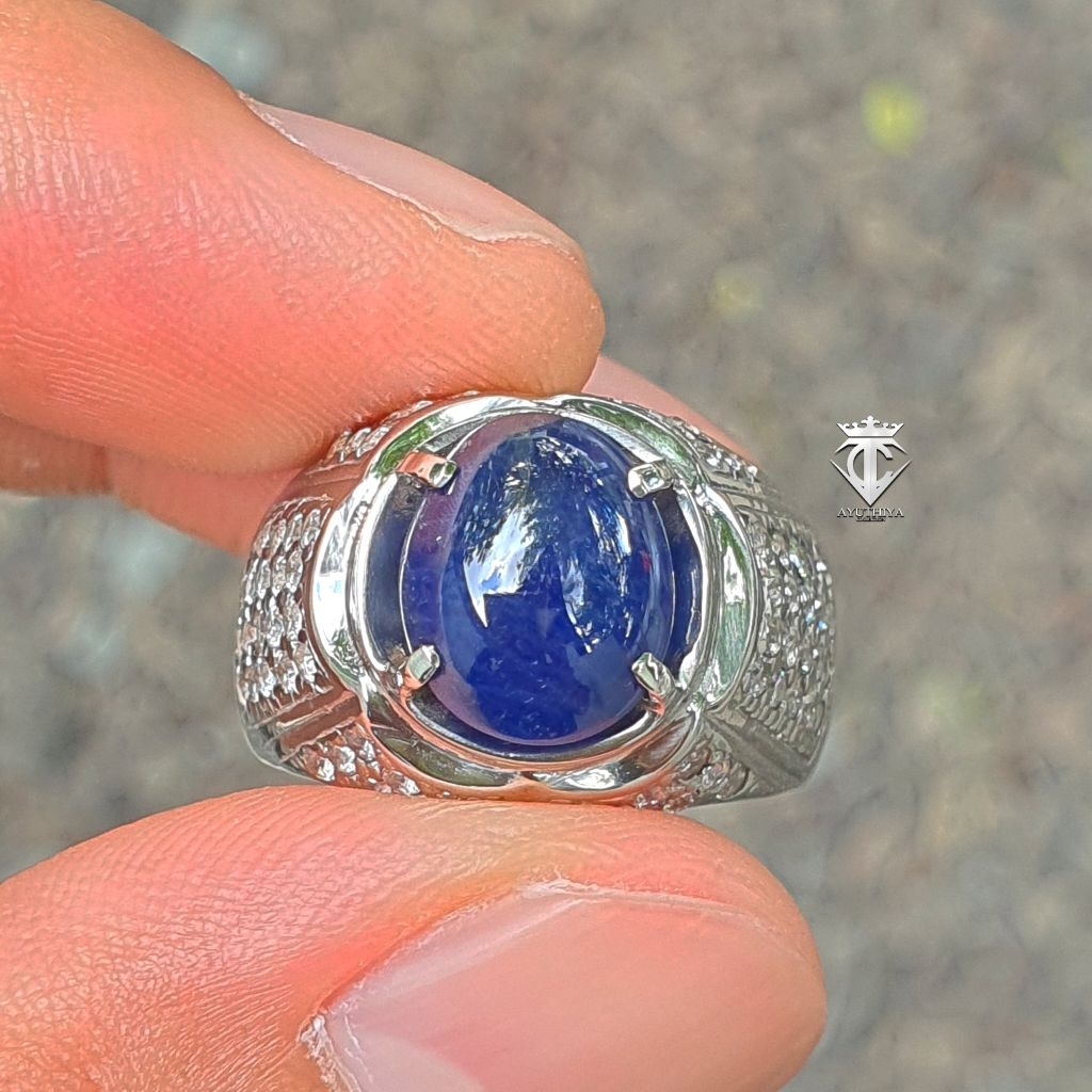 Batu Permata Natural Blue Sapphire Burma No Heat 5.96 Ct CGL Memo