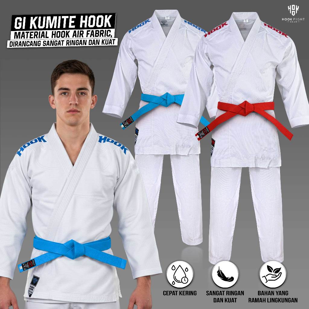 Gi Karate Kumite Hook Baju Seragam Karate Gi kumite Premium