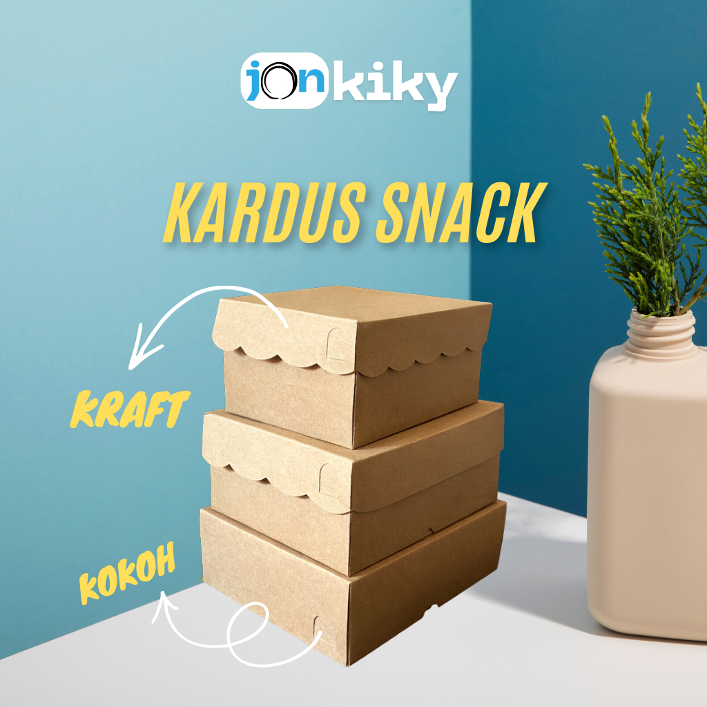 (100pcs) Kotak Dus Kue / Kardus Snack Kue / Box Snack Hajatan R3 R5 - non Laminasi