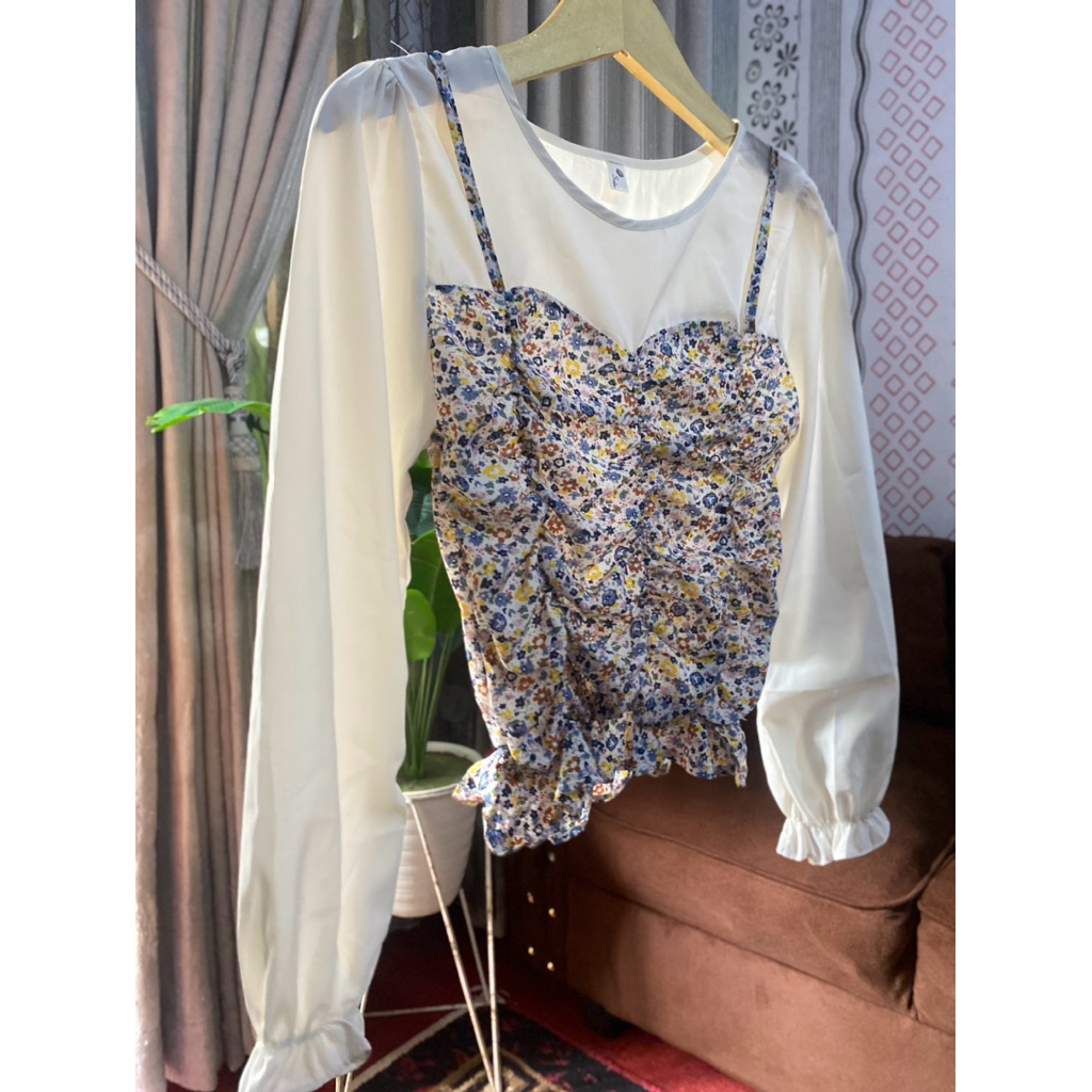 preloved atasan bunga bunga