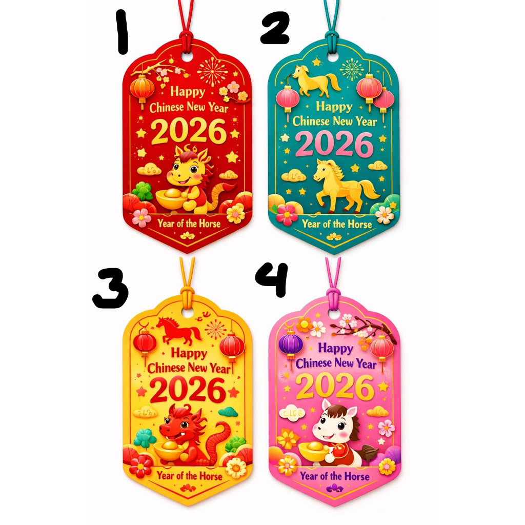 (Custom)Hang Tag Imlek Chinese New Year Murah