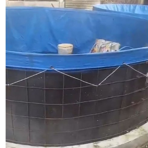 Kolam Terpal Bulat Diameter 2,5 tinggi 1,2 Merk Orchid kolam Terpal ikan D2,5