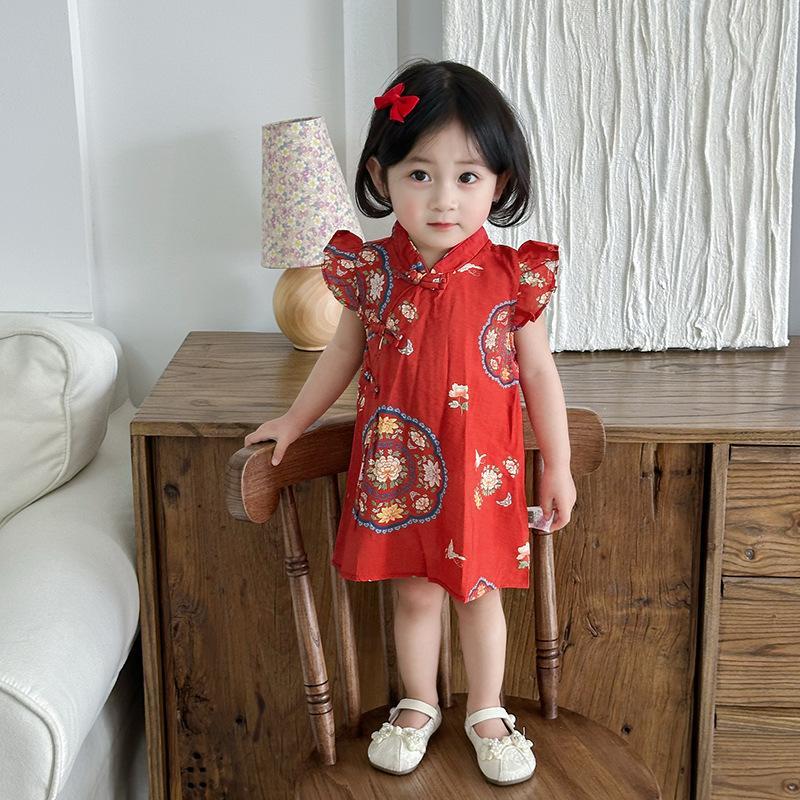 Fairyland | CHX1472 Dress Cheongsam Anak Qipao Sincia Imlek Chinese New Year Baju Sangjit Anak IMPOR