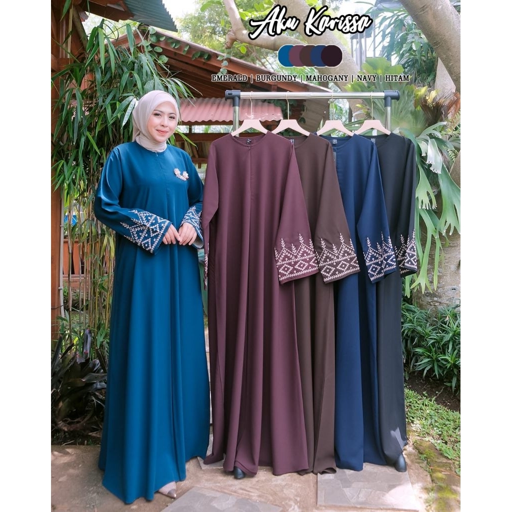 INDRIYANI ABAYA AKU KARISSA/KHAILENA ABAYA AKU KARISSA/SOVIA ABAYA AKU KARISSA/ABAYA BORDIR AKU KARI