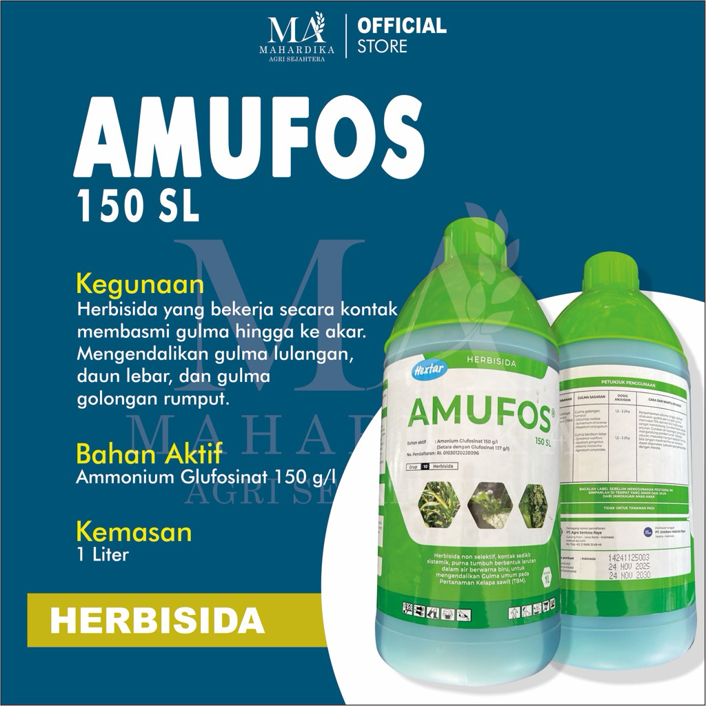 Herbisida Amufos 150SL 1 Liter - Non Selektif, Kontak Sistemik