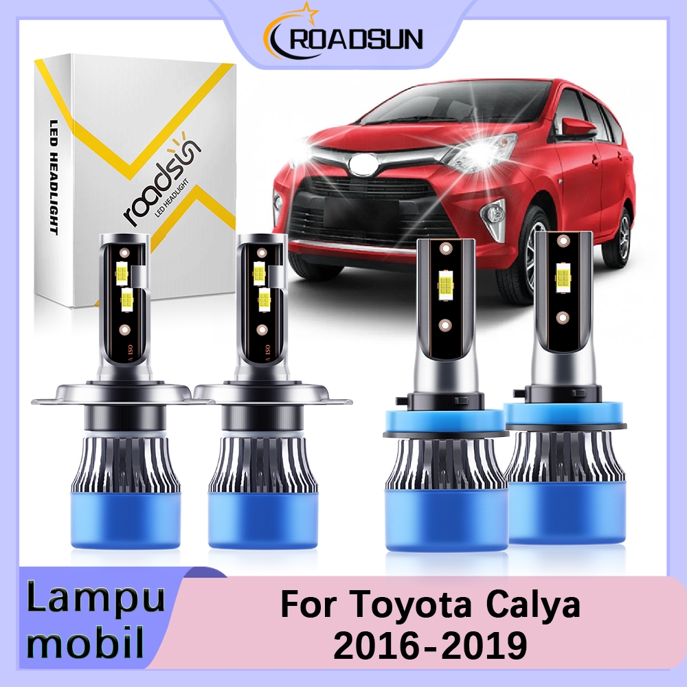 [For Toyota Calya 2016-2019] 2PCS LED Lampu Depan Mobil Super Terang High/Low Beam Lampu Kabut 160W 
