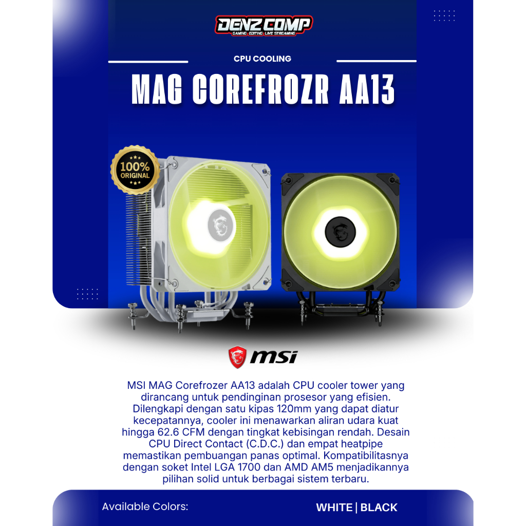 MSI MAG COREFROZR AA13 - CPU COOLING - HSF AIR COOLER