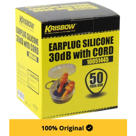 Krisbow Set Earplug Silikon Dengan Kabel