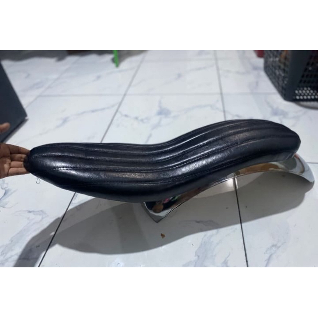 jok chopper bobber jok custom cobra bahan plat besi dan kulit tebal
