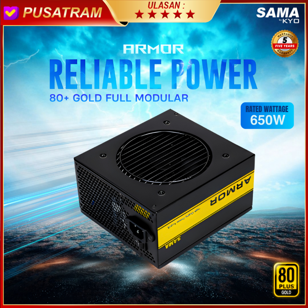 PSU KYO SAMA ARMOR 650W 80+ Gold Full Modular PSU 650W 80 Gold BLACK