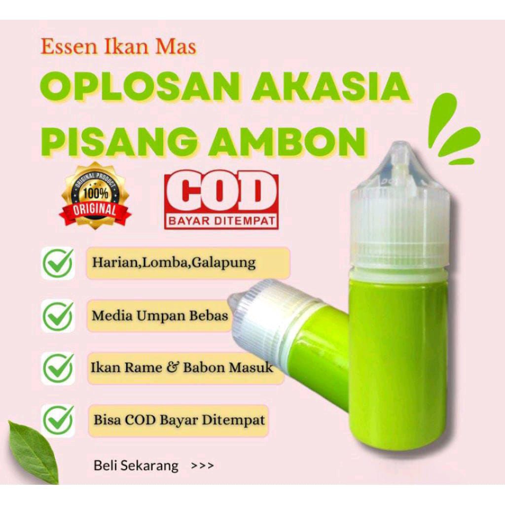 Essen ikan mas 0plosan Aksia pisang Ambon kemsan 30ml siap pke