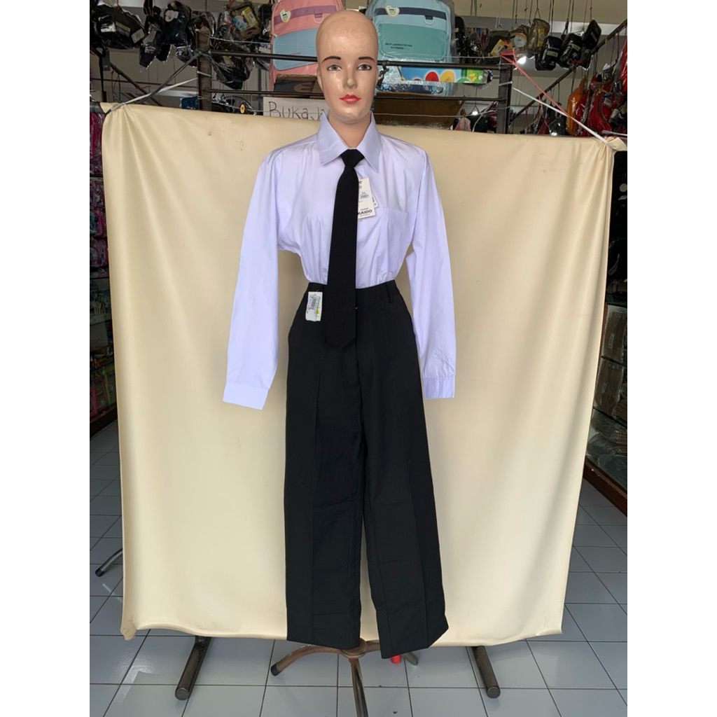 kaido seragam sekolah celana hitam panjang sma/smp/smu celana panjang hitam kerja celana hitam panja