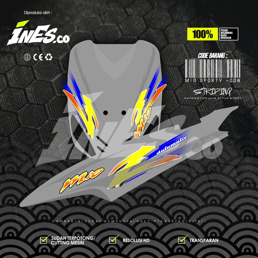 striping mio sporty transparan striping mio thailand