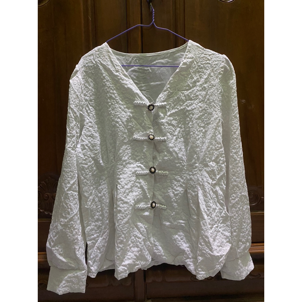 PL BLOUSE KANCING MEWAH BAHAN PUFFY