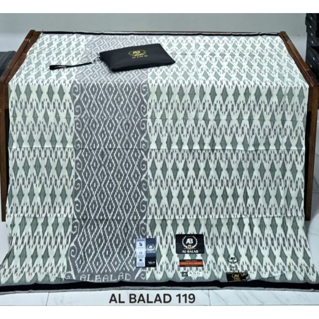 SARUNG AL BALAD MOTIF KAWUNG KWG JAHIT TENGAH BAHAN MESRES TERBARU