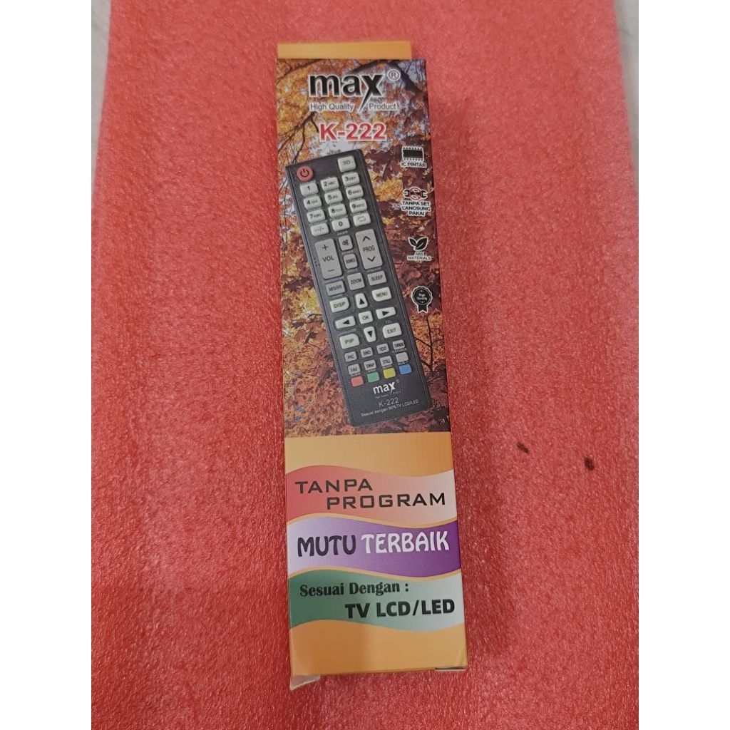 REMOTE TV UNIVERSAL Max 222 remot untuk segala merk LG SAMSUNG SHARP TOSHIBA POLYTRON SANYO HITACHI 