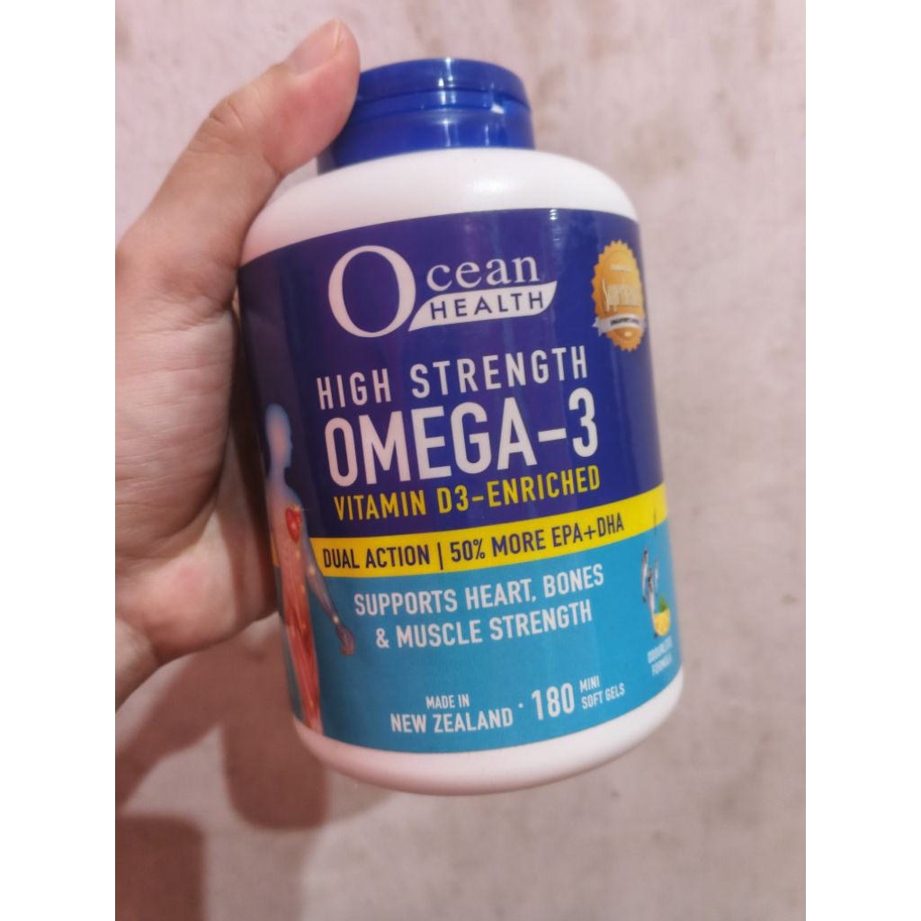 Ocean Health Omega 3 Fish oil + vitamin d3 180 tabs