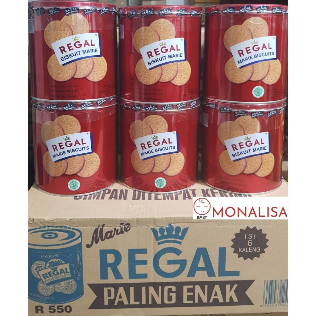 Marie Regal Biscuits Kaleng 550 gr | Biskuit Marie Regal Kaleng 550gr