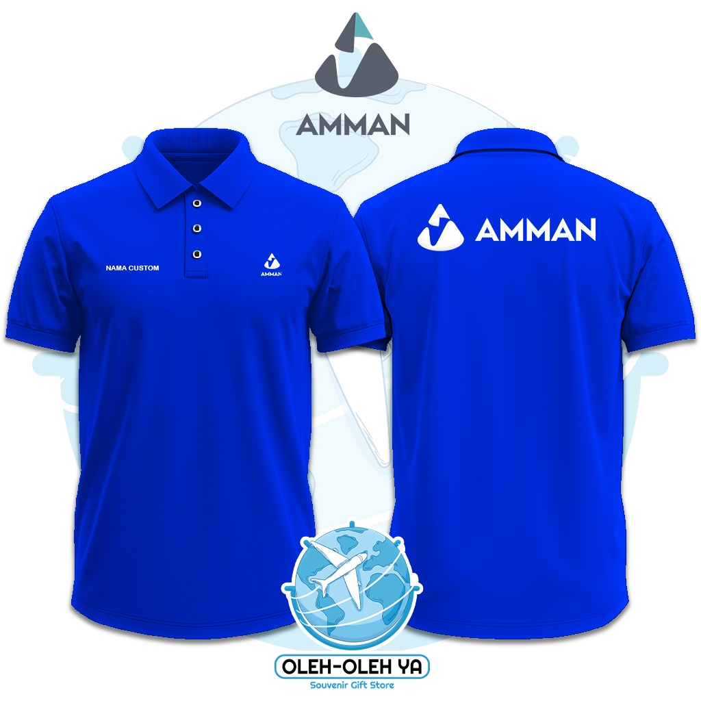 Oleh Oleh Ya Kaos Kerah Wangki Polo Shirt Kaos Kerja Wangki - Amman Mineral Tambang Indonesia - Sabl