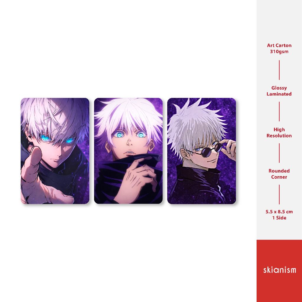 Photocard Character Satoru Gojo Jujutsu Kaisen