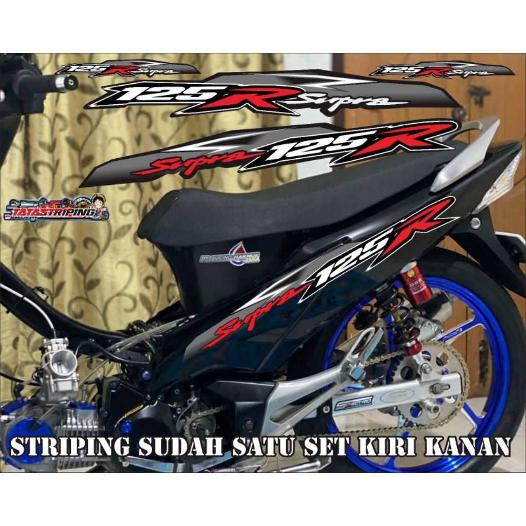 striping decal Supra x 125 wave 125