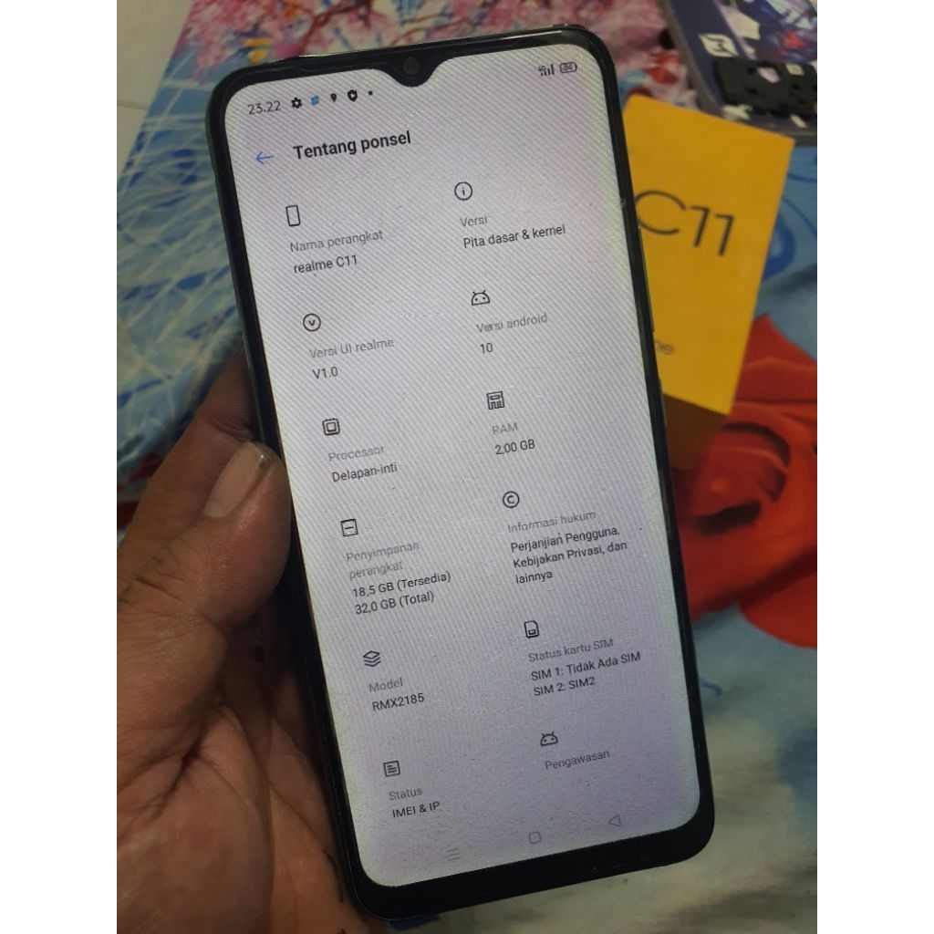 realme c11 minus lcd mesin segel