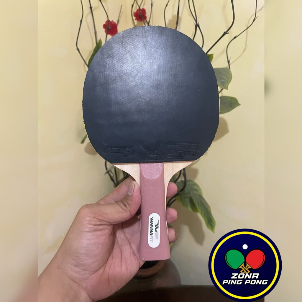 Bet Sepaket Kayu Wannafit Karet Yasaka Rigan Spin Dan Bintik Panjang Proses Secon Bekas