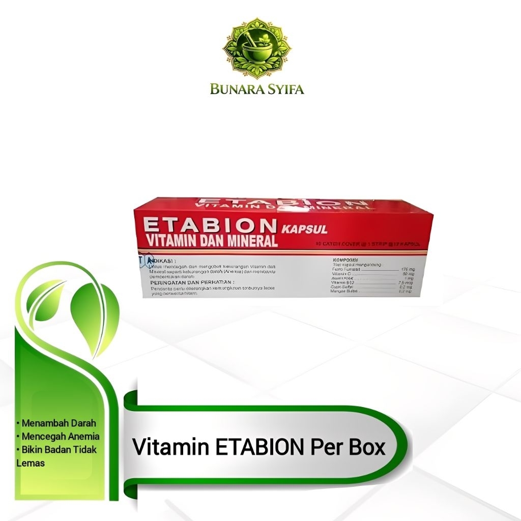 Etabion Multivitamin Penambah Darah 100 Tablet - Suplemen Anemia & Ibu Hamil