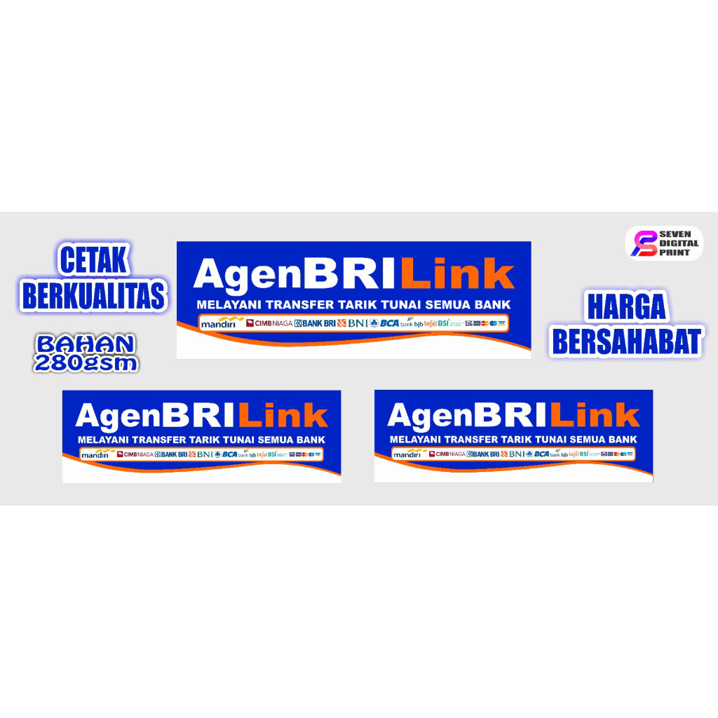 Banner/Spanduk Agen Brilink flexy 280gsm - Cetak Spanduk, Banner, Baliho dengan Desain Gratis ,cetak