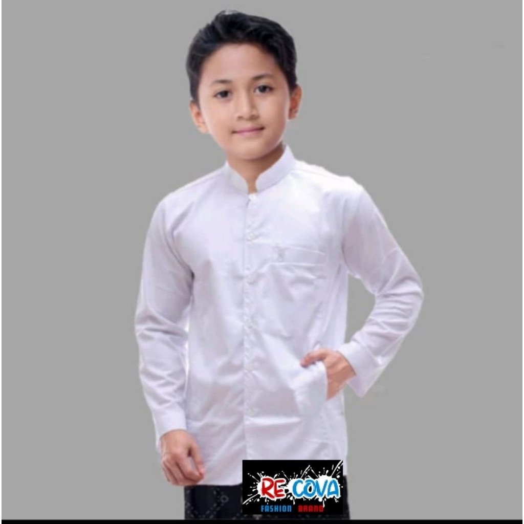 Baju Koko Anak Remaja//Koko Haibah SD-SMP//Usia 6-15 Tahun baju koko lebaran baju koko putih SD -smp