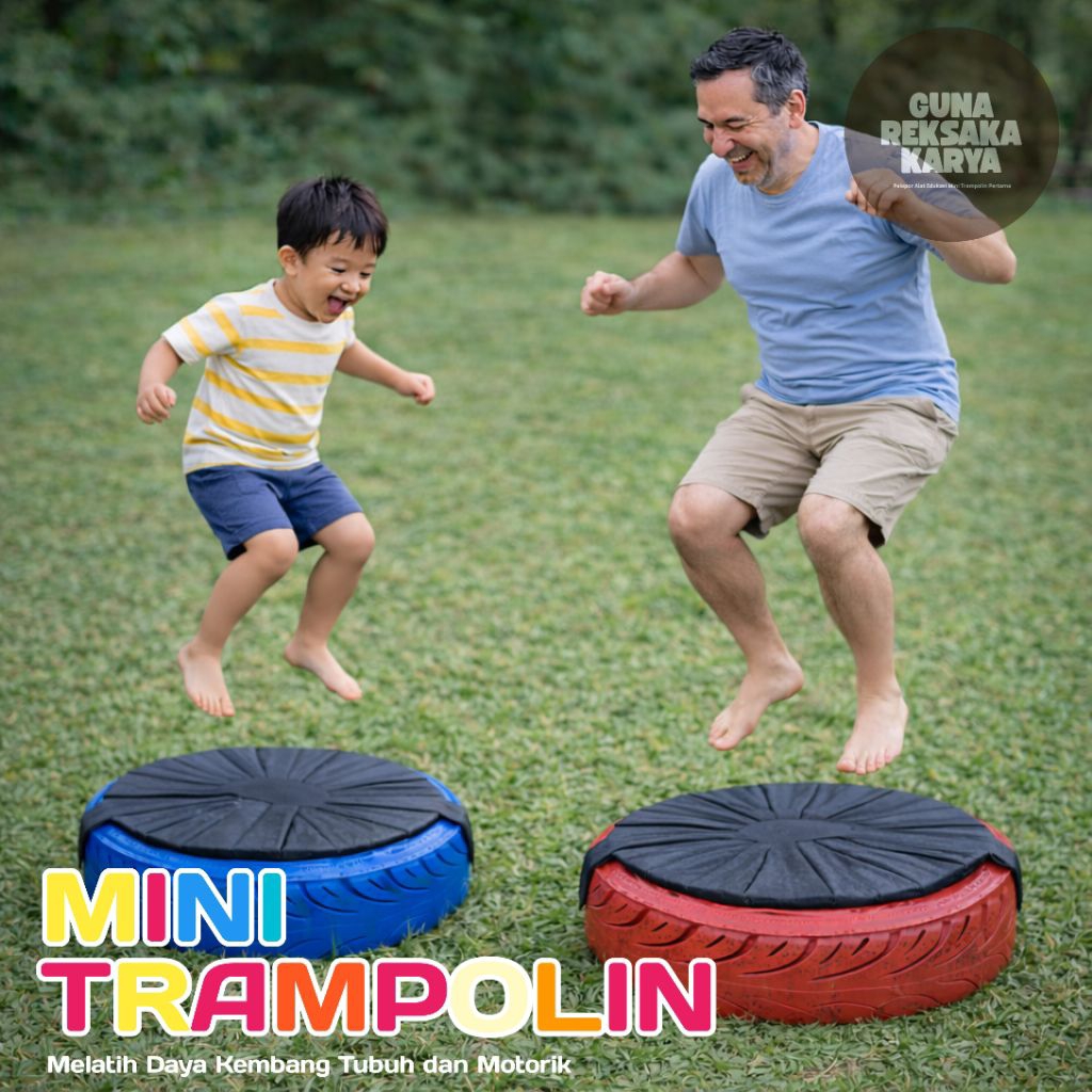 Alat Olahraga EDUKASI Trampolin Mini Melatih Stamina Tubuh cocok untuk Dewasa Dan Anak-anak