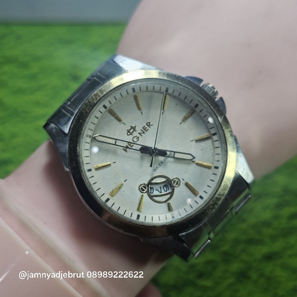 Jam Hegner 1103MB Silver Gold White Bekas