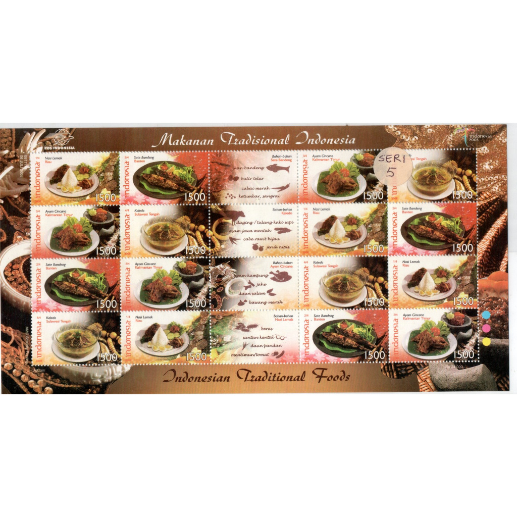 Prangko Indonesia - Prangko Seri Makanan 5 MS58 2008