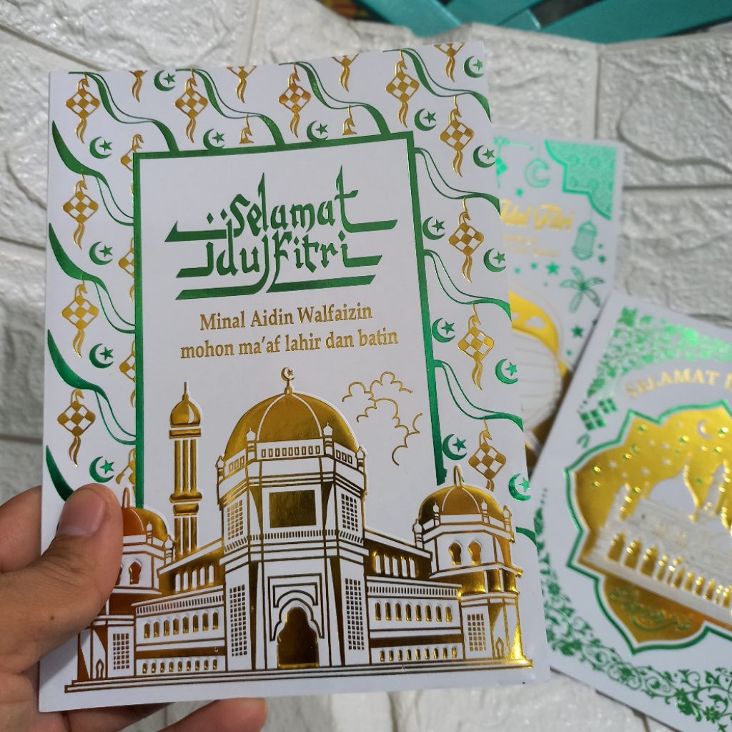 KARTU UCAPAN LEBARAN IDUL FITRI+ AMPLOP