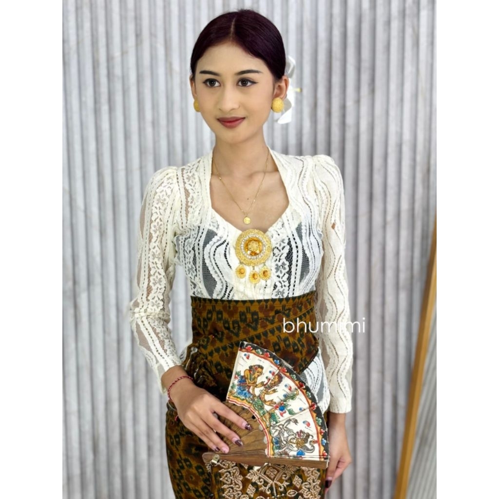 KEBAYA ZARA/KEBAYA LENGAN PANJANG/KEBAYA ZARA CREAM