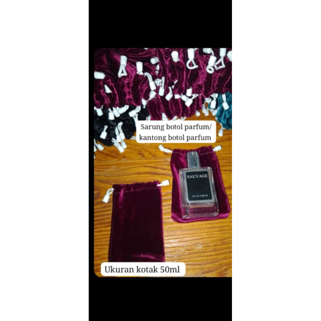 100pcs sarung botol parfum/kantong botol parfum ukuran kotak 50ml