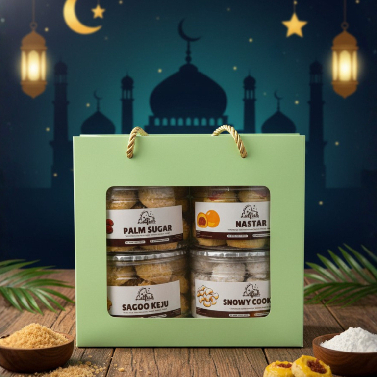 Hampers Jasmine cookies Premium 4 jar 300 ml Murah Surabaya