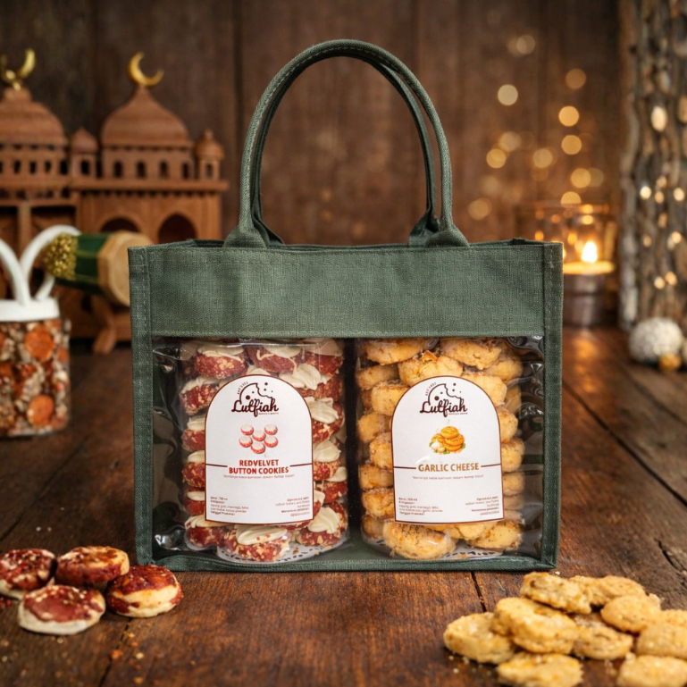 Hampers Daemiyyah cookies Premium 2 jar 700 ml Murah Surabaya