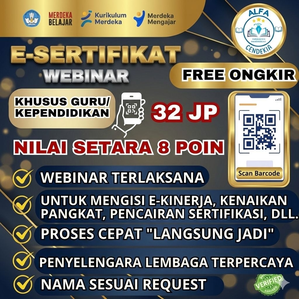 Pelatihan Online Bersertifikat, Sertifikat Webinar