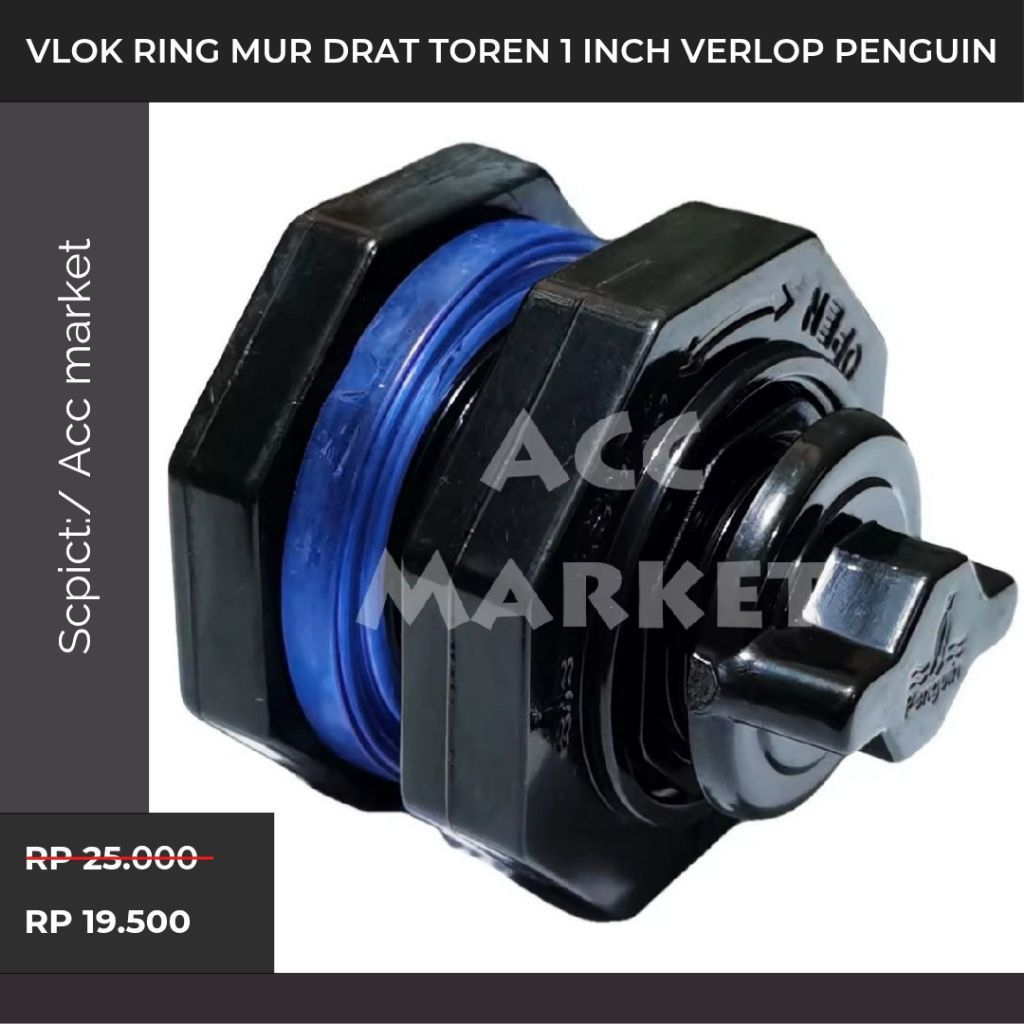 Promo  Vlok Ring Mur Drat Toren 1 Inch Verlop Penguin