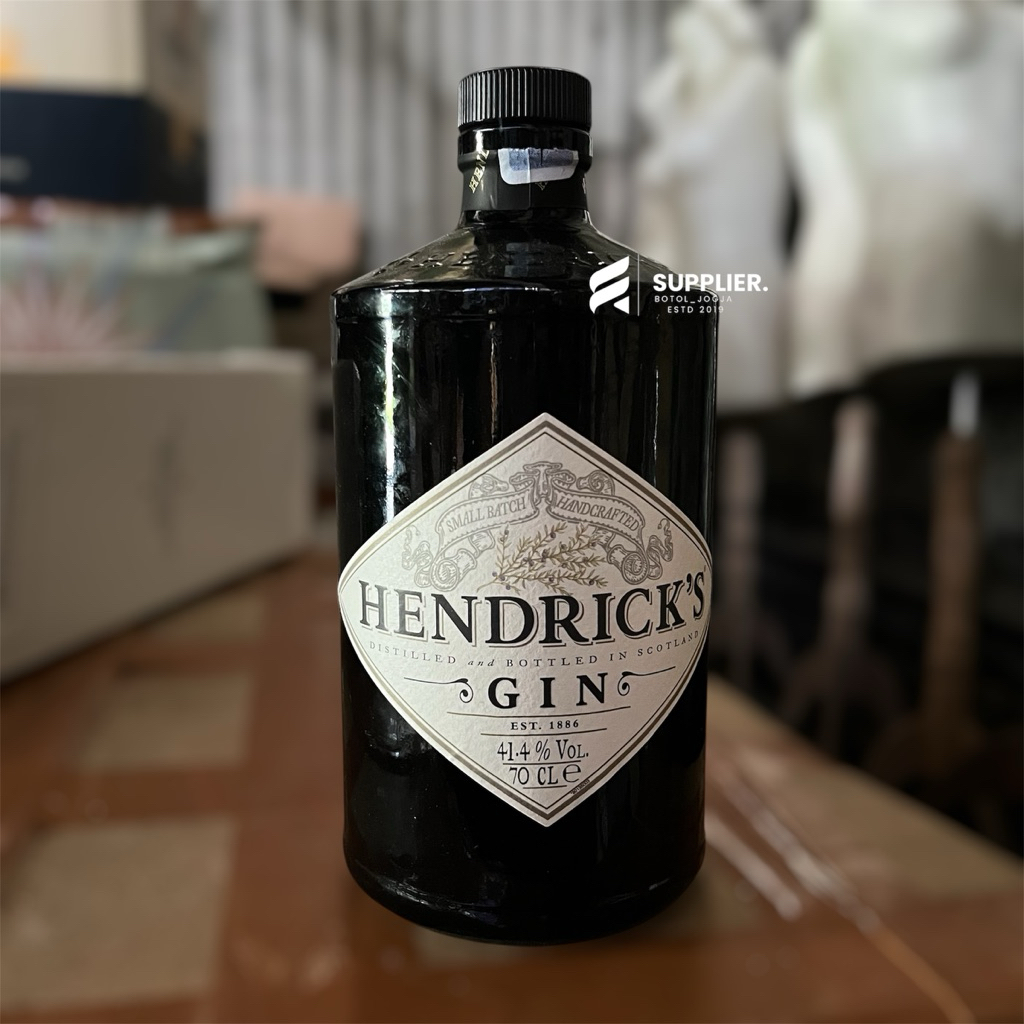 Botol kosong Botol bekas miras Hendrick’s Gin cocok untuk pajangan kamar, pajangan minibar, koleksi 