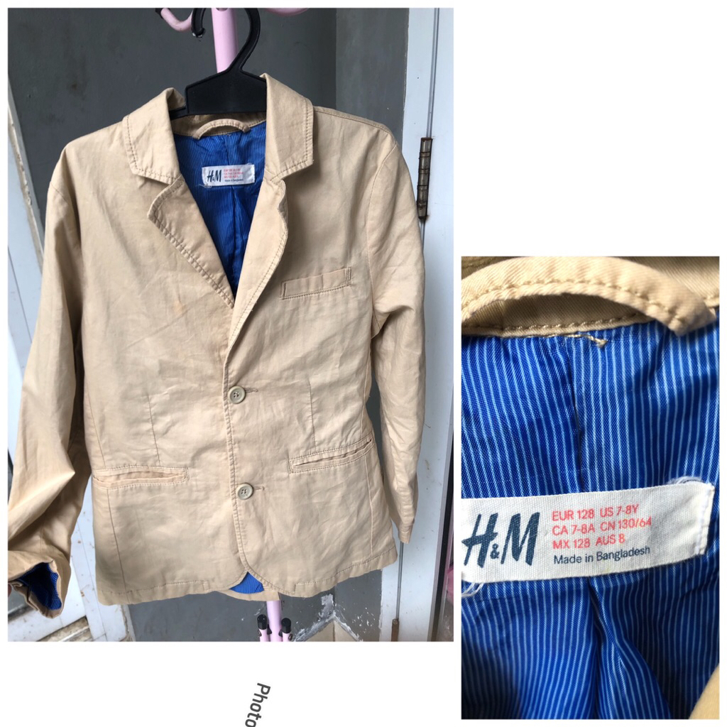 jas anak H&M sz 7-8y slim cut
