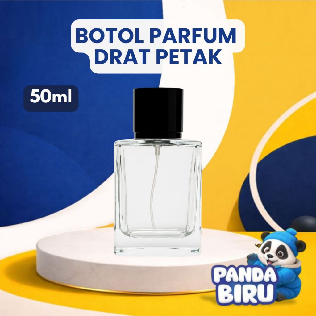 BOTOL PARFUM PETAK DRAT HERMES 50ML | BOTOL KACA WINYAK WANGI PREMIUM