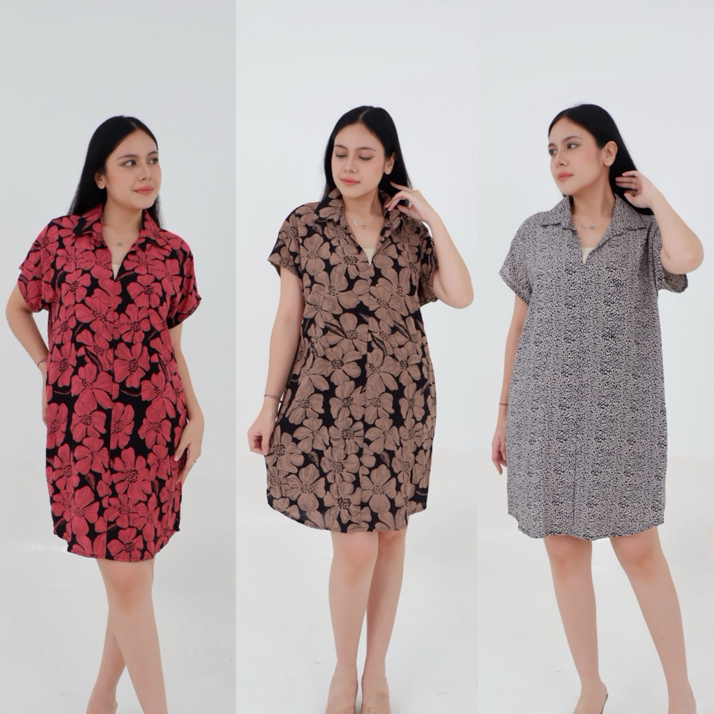 Daster Kekinian Daster Wanita Kerah Lengan Pendek